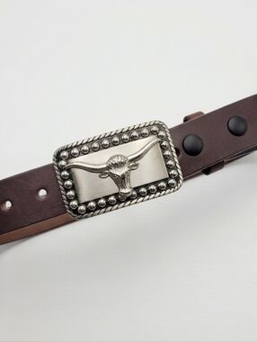 Boston Leather Belt Size 30 Made in USA Genuine Brown Leather Workwear